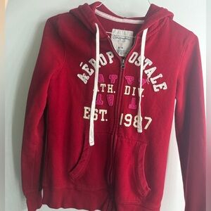 Aeropostale Vintage Pink/Red Zip-Up Jacket
